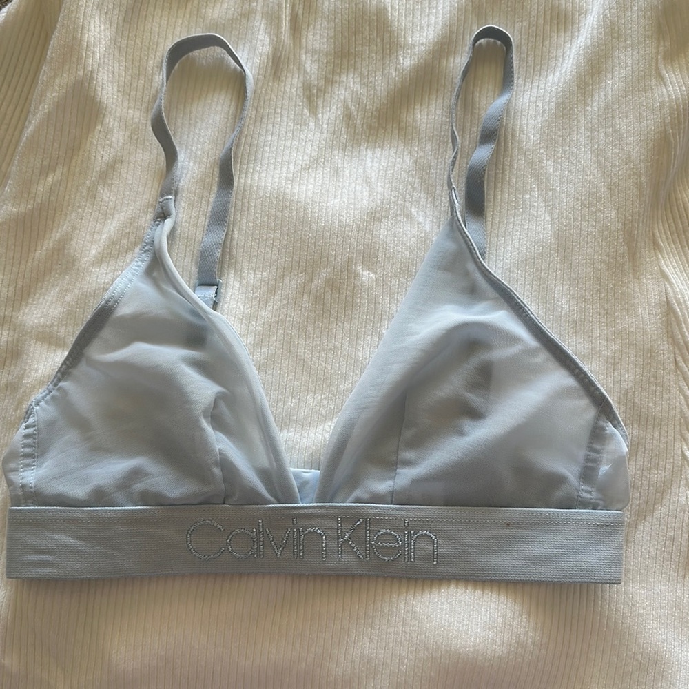 Calvin Klein mesh bra size XS LIGHT BLUE
